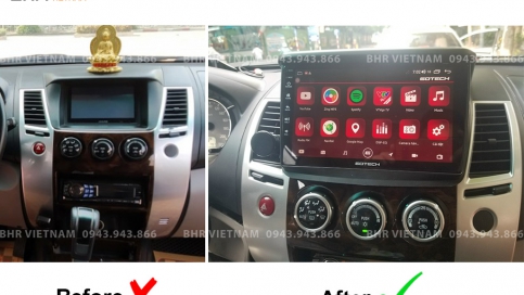 Màn hình DVD Android xe Mitsubishi Pajero Sport 2011 - 2017 | Gotech GT8 